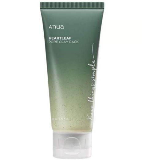 Anua – Heartleaf Pore Clay Pack - poras minkštinanti molio kaukė